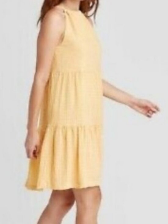 Mango Dresses & Skirts - NWT A New Day Pale Yellow Tiered Halter Dress